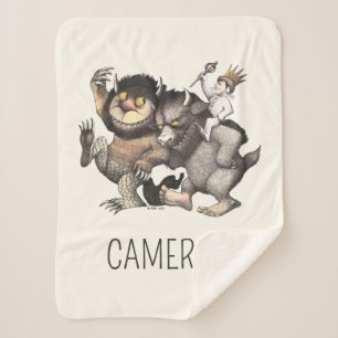 Couverture Sherpa Où les bêtes sauvages Ajoutez votre nom