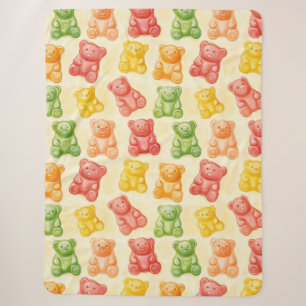 Couverture Sherpa Ours en gélatine Menthe Rose Jaune Fruit Anniversa