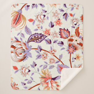 Couverture Sherpa Paisley classique et motif de dentelle fine, Pat p