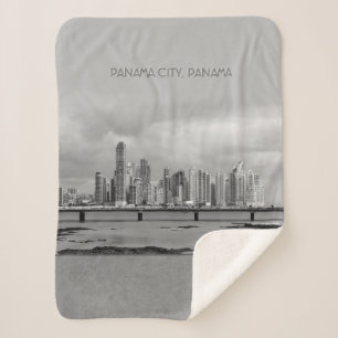 Couverture Sherpa Panama Skyline (personnalisable en texte)
