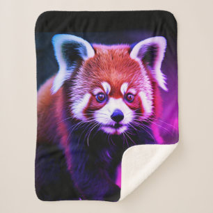 Couverture Sherpa Panda rouge