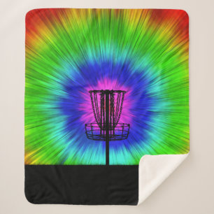Couverture Sherpa Panier de golf Tie Dye Disk