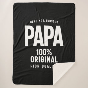 Couverture Sherpa Papa authentique et fiable Cadeau Père