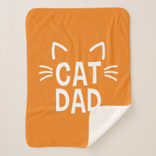 Couverture Sherpa Papa Chat Avec Oreilles Et Whiskers