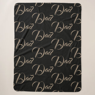 Couverture Sherpa Papa Père Monogramme Nom Lettre Destinée Destinée