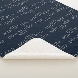 Couverture Sherpa Papa personnalisé Sherpa Blanket