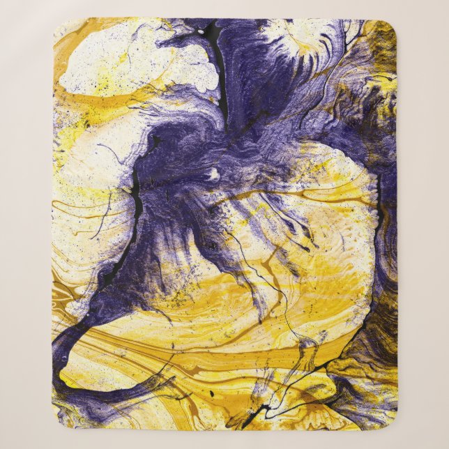 Couverture Sherpa Papier marbré : Art Acrylique Lumineux (Devant)