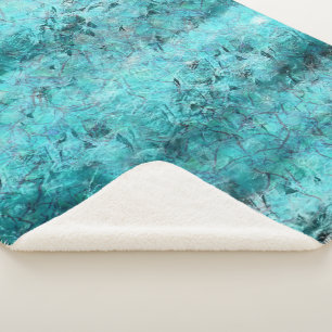 Couverture Sherpa Papier néon bleu effilé