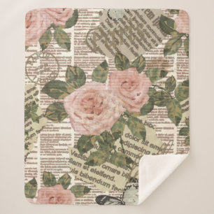 Couverture Sherpa Papier peint de voyage parisien transparent. journ