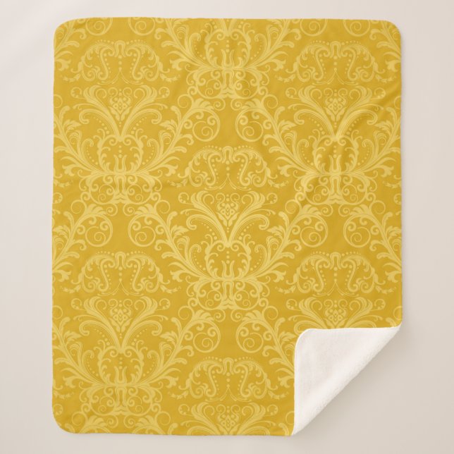 Couverture Sherpa Papier peint doré de luxe (Devant)