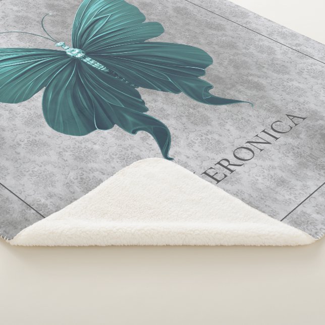 Couverture Sherpa Papillon à bijoux turquoise (3/4)