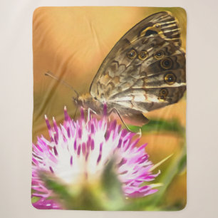 Couverture Sherpa Papillon Brown Mur Lasiommata megera Peinture
