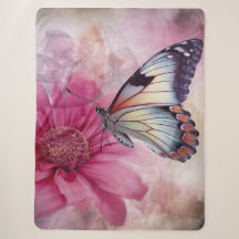 Papillon de rêve sur toile florale