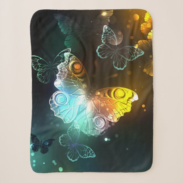 Couverture Sherpa Papillon lumineux et papillons de nuit (Devant)