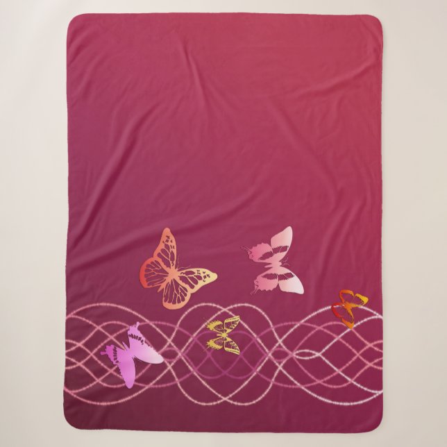 Couverture Sherpa Papillons (Devant)