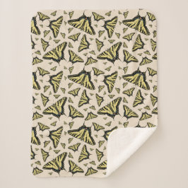 Couverture Sherpa Papillons à queue jaune du sud-ouest partout