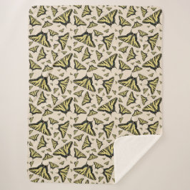 Couverture Sherpa Papillons à queue jaune du sud-ouest partout