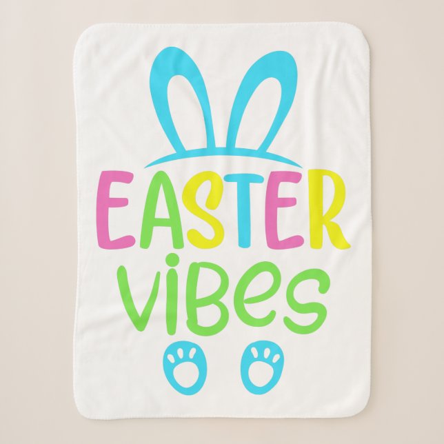 Couverture Sherpa Pâques Vibes Pastel (Devant)