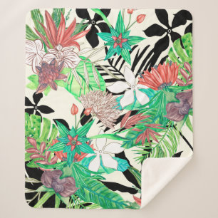 Couverture Sherpa Paradis floral II