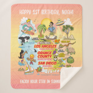 Couverture Sherpa Paradis SoCal personnalisé