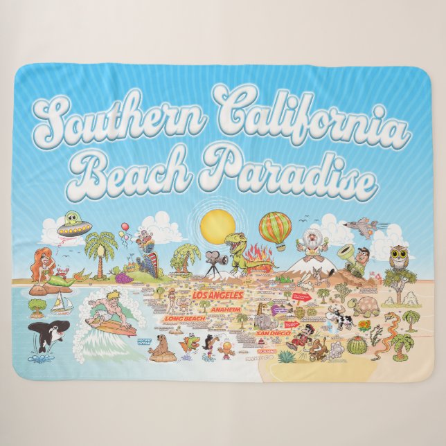 Couverture Sherpa Paradise de la plage de Californie du Sud (Devant (Horizontal))