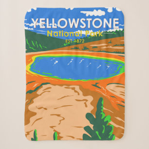 Couverture Sherpa Parc national de Yellowstone Grand Prismatic Sprin
