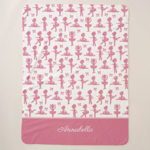 Couverture Sherpa Parties scintillant rose petite fille Ballerina Ba