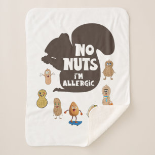 Couverture Sherpa Pas de noix Je suis Allergic Peanut Sensibilisatio