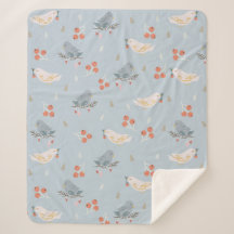 Pastel Christmas Birds Motif sans couture
