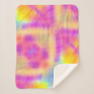 Couverture Sherpa Pastel Iridescente Coloré Design dégradé