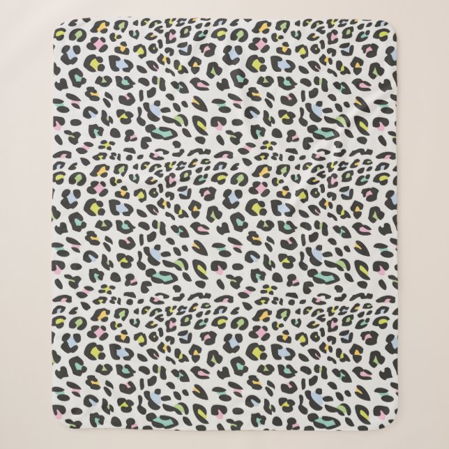 Couverture Sherpa Pastel Leopard Spot Motif (Devant)