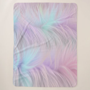 Couverture Sherpa Pastel Rainbow Fur