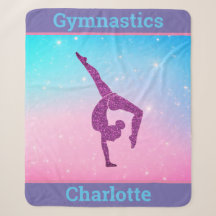 Pastel Sparkle Gymnastique Sherpa Blanket