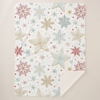 Couverture Sherpa "Pastel Starry Night Sherpa Blanket