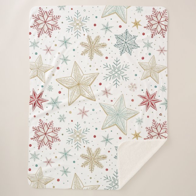 Couverture Sherpa "Pastel Starry Night Sherpa Blanket (Devant)