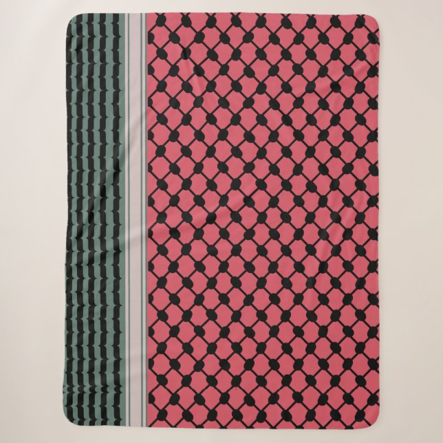Couverture Sherpa Pastèque palestinienne Hatta Keffiyeh Kufiya Folk (Devant)