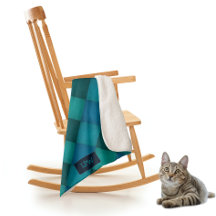 Patchwork Quilt - Turquoise / Turquoise - initiale