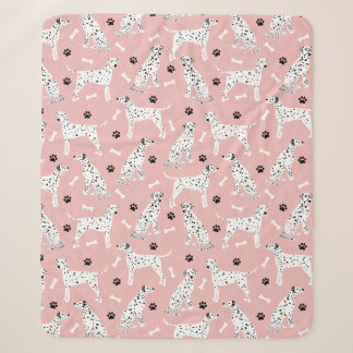 Couverture Sherpa Pâtes et os dalmatiens Sherpa Blanket
