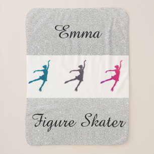 Couverture Sherpa Patinage artistique / Parties scintillant de patin