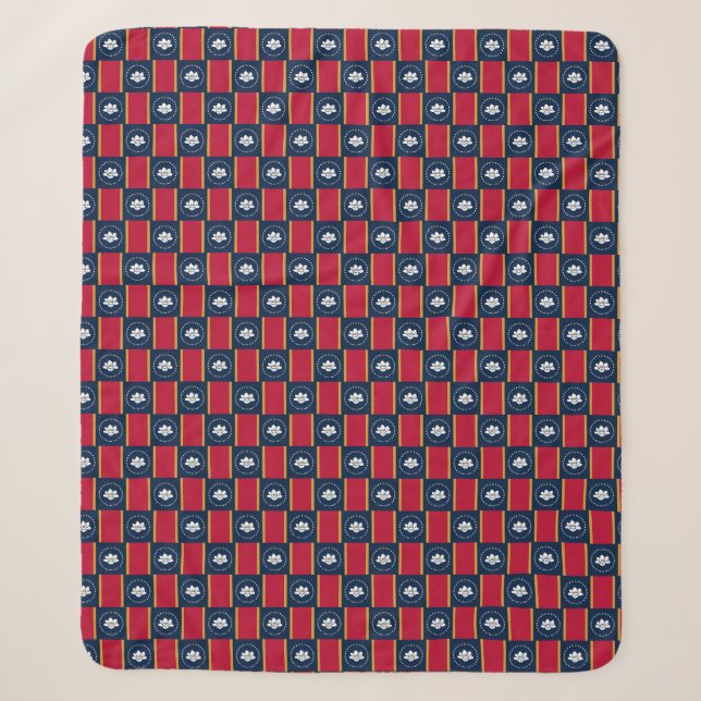 Couverture Sherpa Patriotic Sherpa Blanket with flag of Mississippi (Devant)