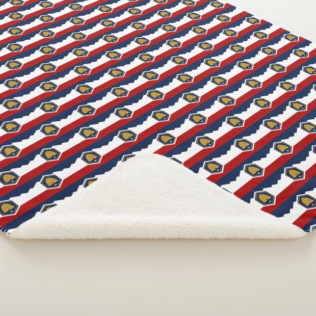 Couverture Sherpa Patriotic Sherpa Blanket with flag of Utah, USA (3/4)