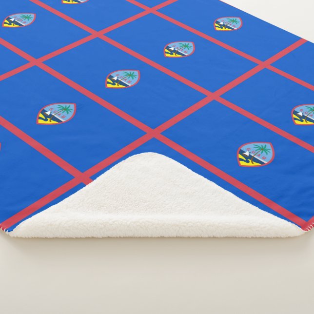 Couverture Sherpa Patriotique Sherpa Blanket avec drapeau de Guam (3/4)