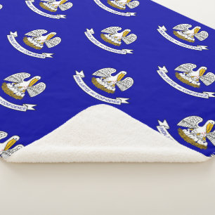 Couverture Sherpa Patriotique Sherpa Blanket avec drapeau de la Loui