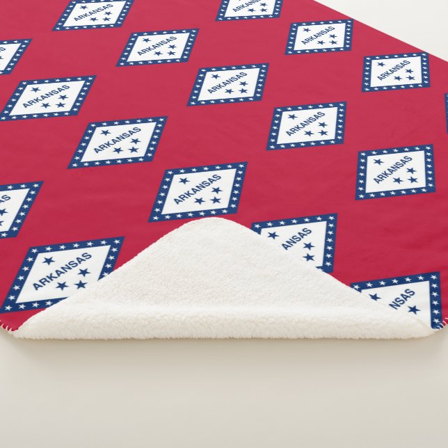 Couverture Sherpa Patriotique Sherpa Blanket avec drapeau de l'Arkan (3/4)