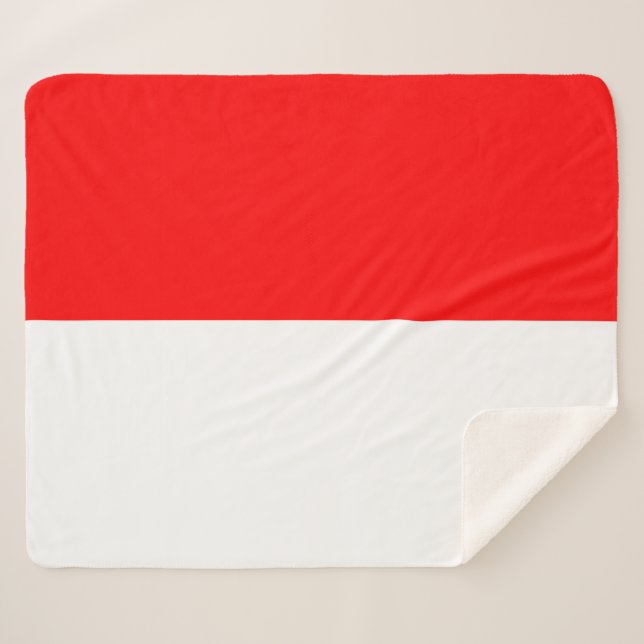 Couverture Sherpa Patriotique Sherpa Blanket avec drapeau d'Indonési (Devant (Horizontal))