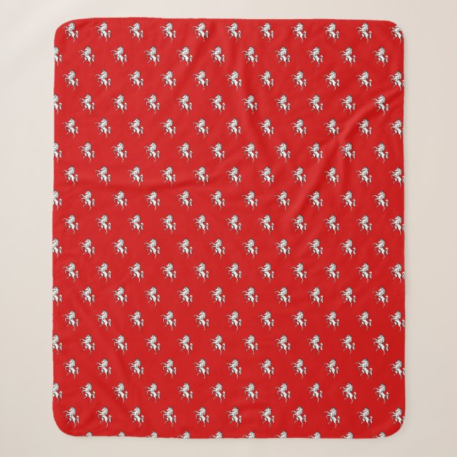 Couverture Sherpa Patriotique Sherpa Blanket avec drapeau du comté d (Devant)