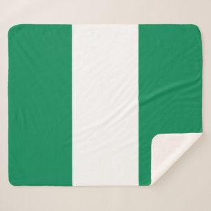 Couverture Sherpa Patriotique Sherpa Blanket avec drapeau du Nigeria