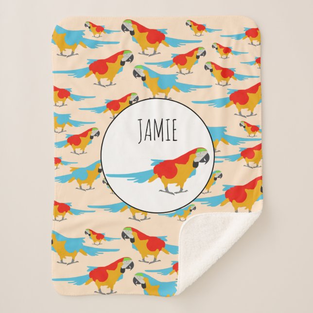 Couverture Sherpa Patters du Colorful Tropical Macaw (Devant)