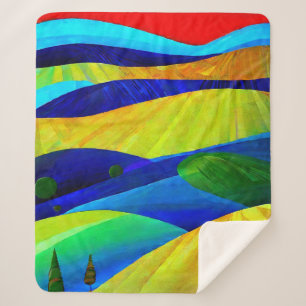 Couverture Sherpa Paysage de Rainbow Imaginaire Hills