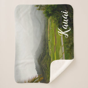 Couverture Sherpa Paysage luxuriant de Kauai Hawaii